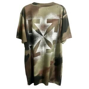 Off-White Stencil Arrows Camo Tee Virgil Abloh Mens Sz L Designer X Logo